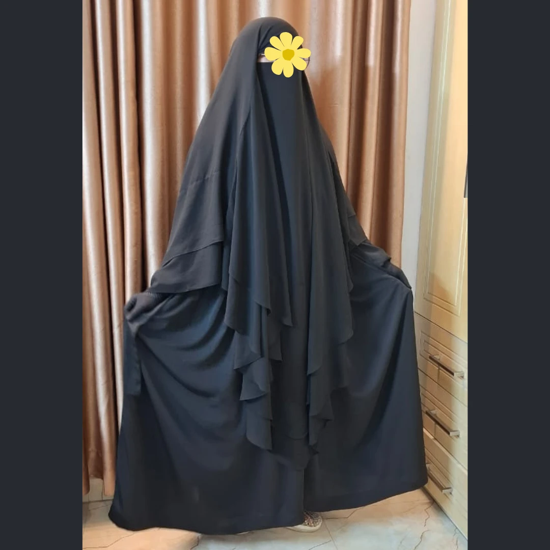 Black Jilbab Diamond Soft Georgette Burqa – Cherry Fabric  D-BCB100