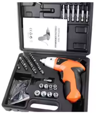 45 in 1 Cordless Electric Screwdriver with Bits Holder with LED Light Screwdriver, Rechargeable Screwdriver Tools Kit, Wireless Screwdriver Drill Machine with Reversible Function (P-3218)