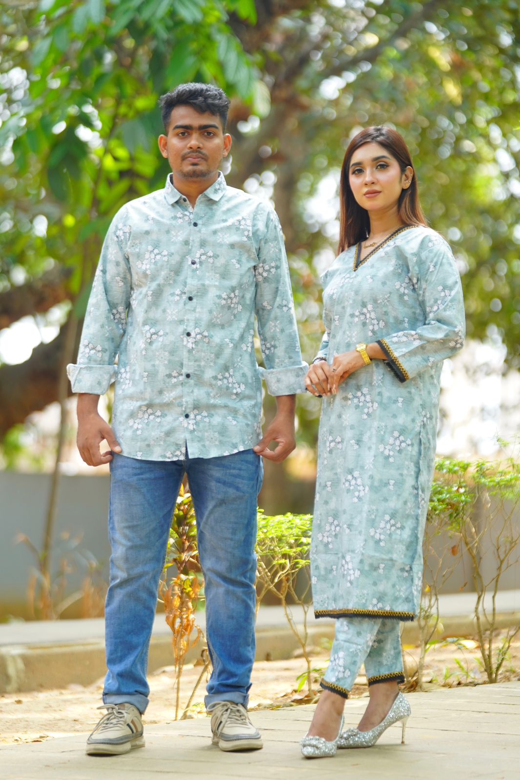 Matching Couple Dress | 2 Pcs and shirt