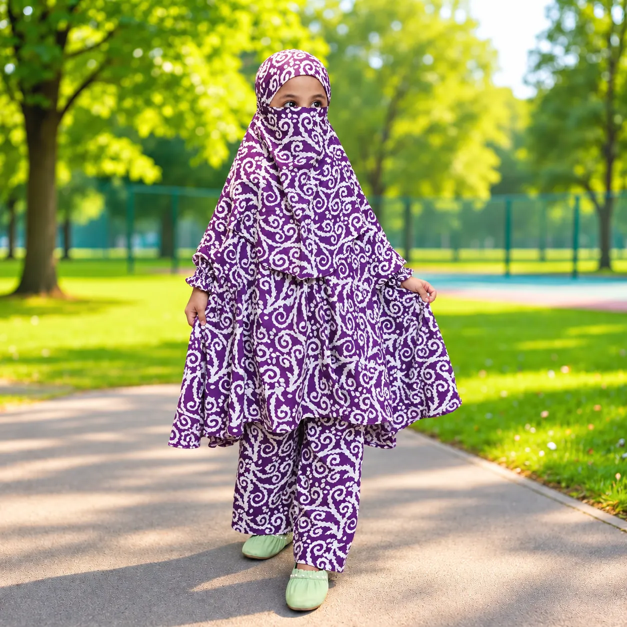 Kids Cotton Khimar Set DC-KCK128