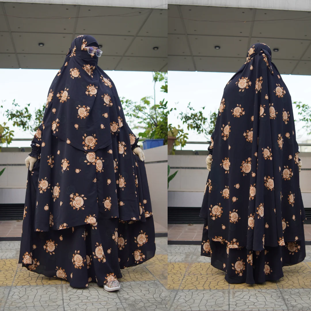 Cherry Georgette Fabric Khimar Scarf Set D-CG115