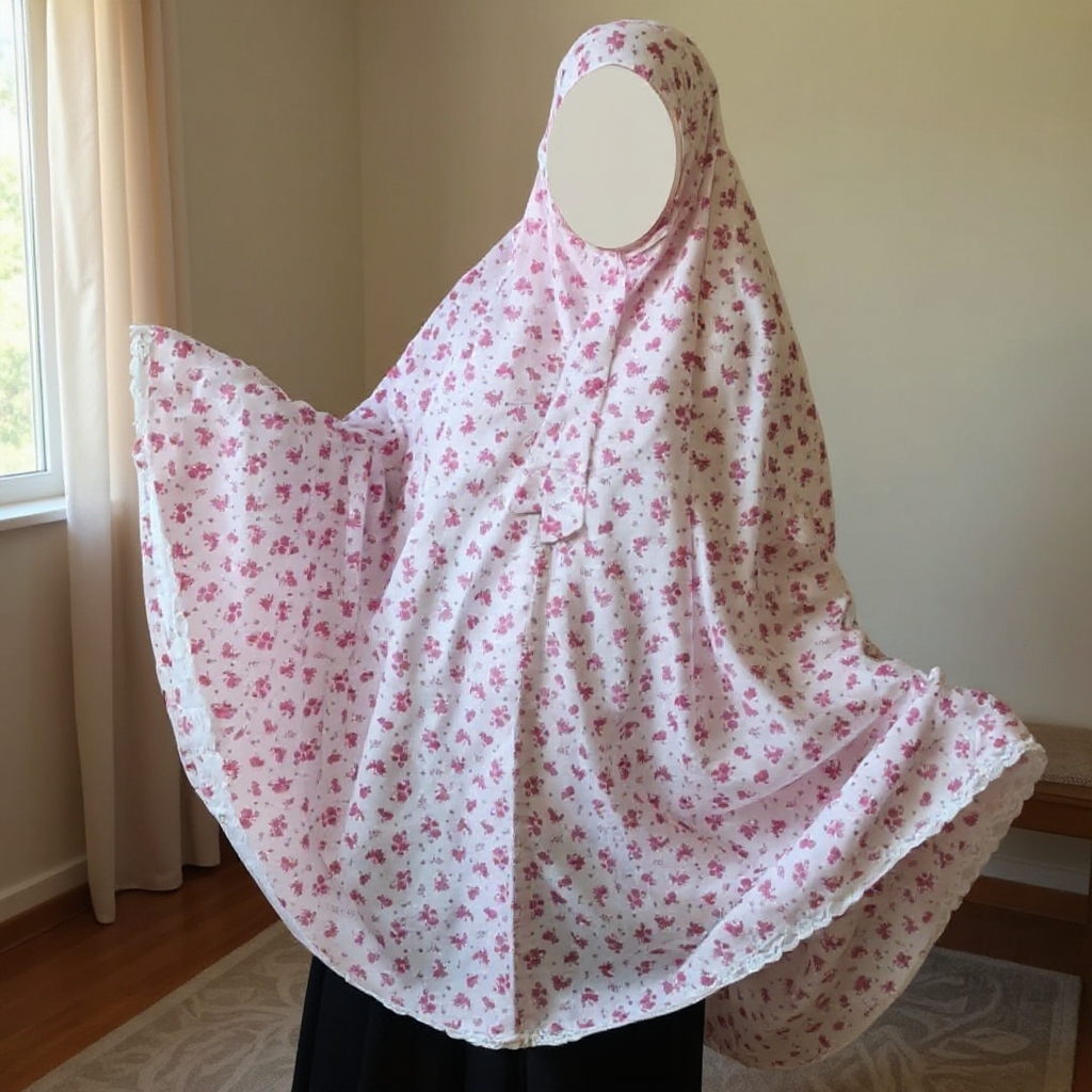Cotton Semi Long Salat Hijab D-SH109