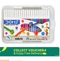 24 Shades DOMS Aqua Water Colour Pen (P-3502)