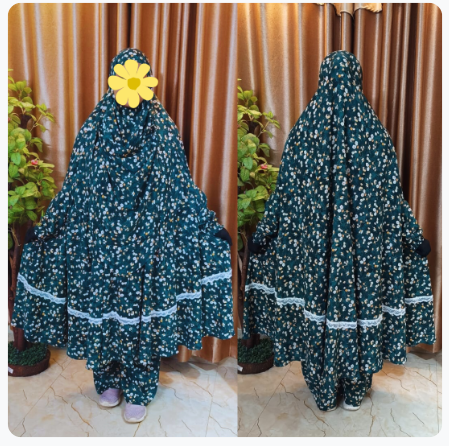 Cherry Georgette Fabric Khimar Set D-CG101