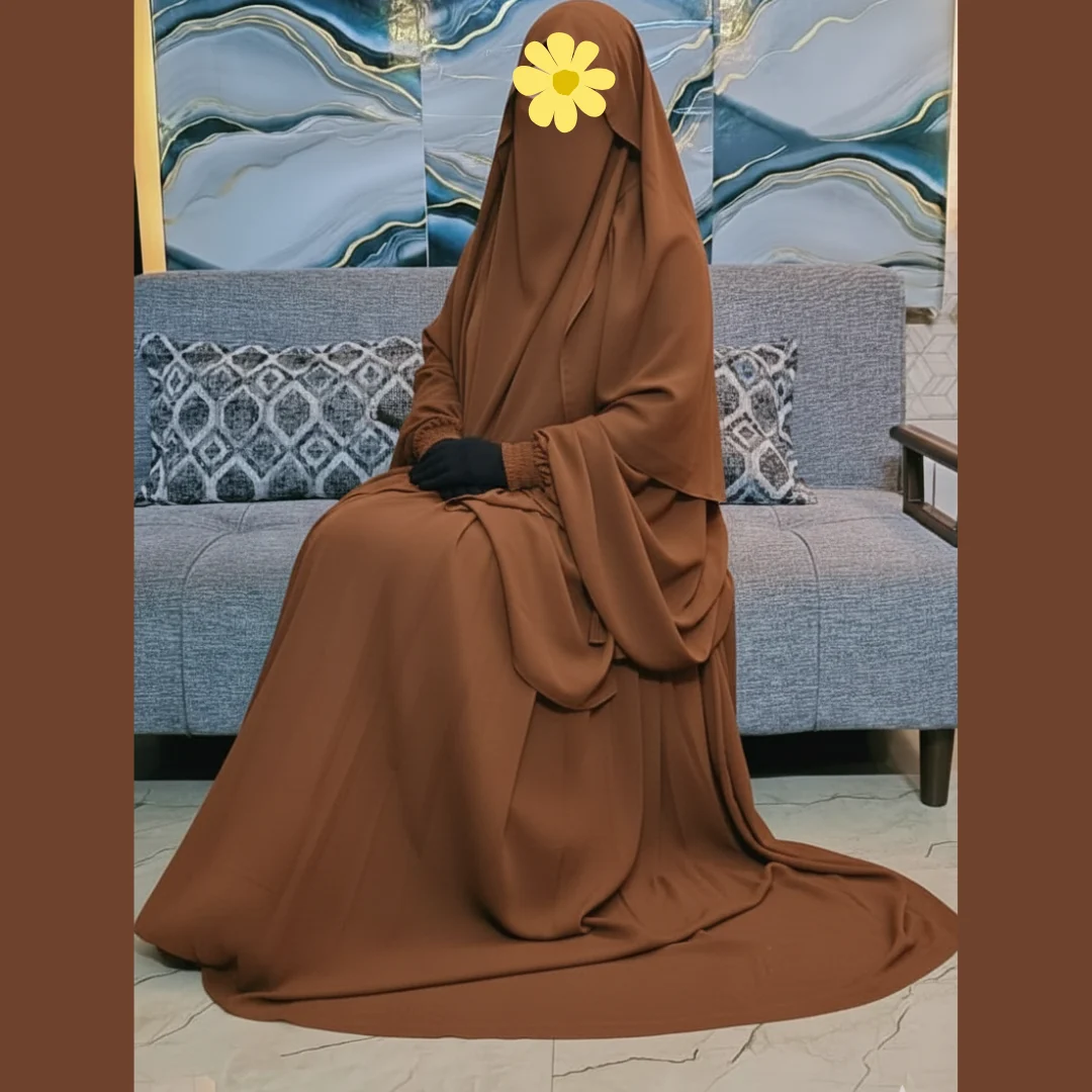 Cherry Fabrics Hoodie Hijab, Nose Niqab & Burkha Set D-Muttaki104