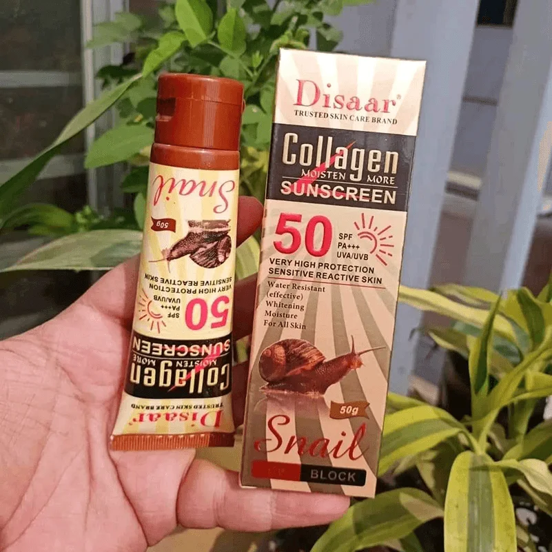 Disaar Snail Collagen Sunscreen Cream SPF50 PA+++ 50gm (E-2289)
