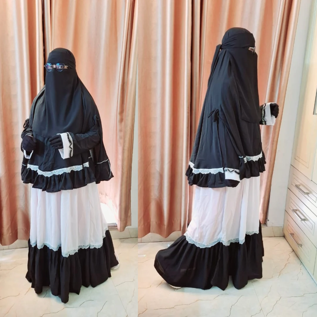 Separate nose nikab Khimar and skirt set D-CB103