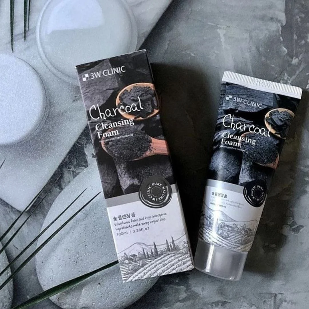 3W Clinic Charcol Foam Cleansing 100ml  Face Wash (E-2183)