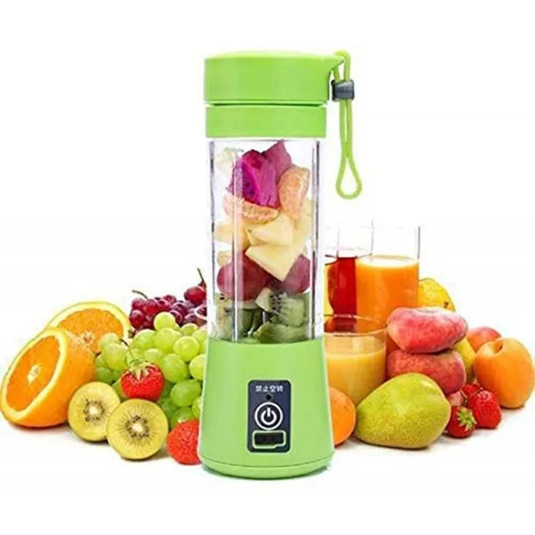 Mini Usb Rechargeable Portable Electric Fruit Juicer - Smoothie Maker - Blender Machine - Juice Maker (RANDOM COLOR) (E-1902)