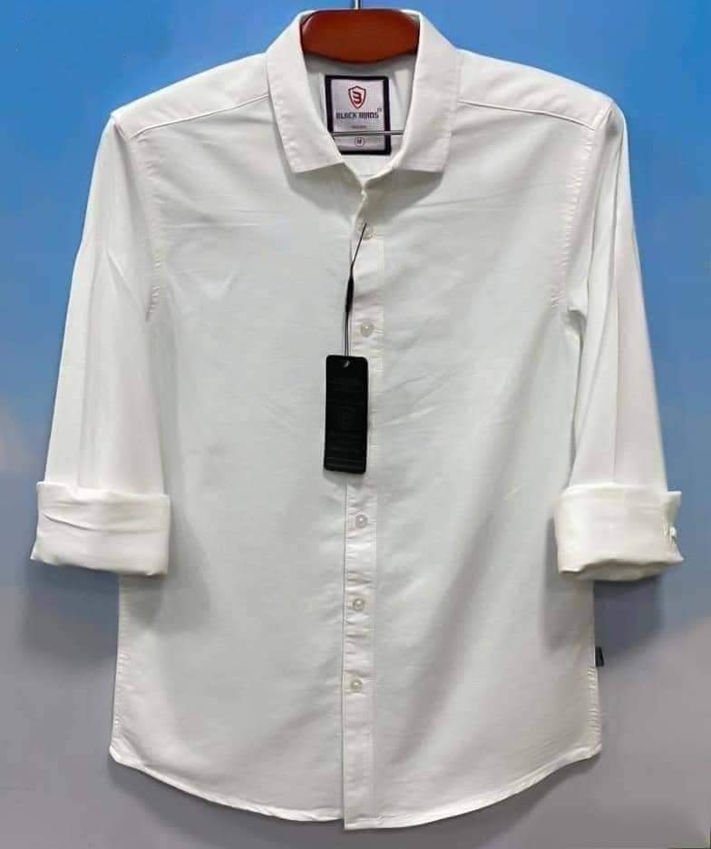 Men's Long Sleeve Solid Shirt white - 04 (EDP-241)