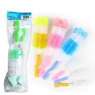 Baby Feeding Bottle & Nipple Cleaner Brush 2in1 Set - Multicolor Available (E-2227)