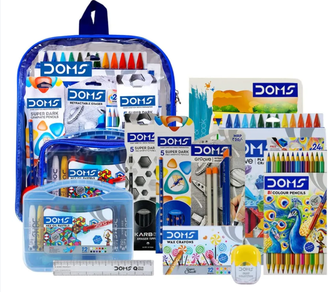 DOMS Smart Kit Combo Pack for Painting , Sketching, Drawing & Learning with an excellent Bag. (P-3507)