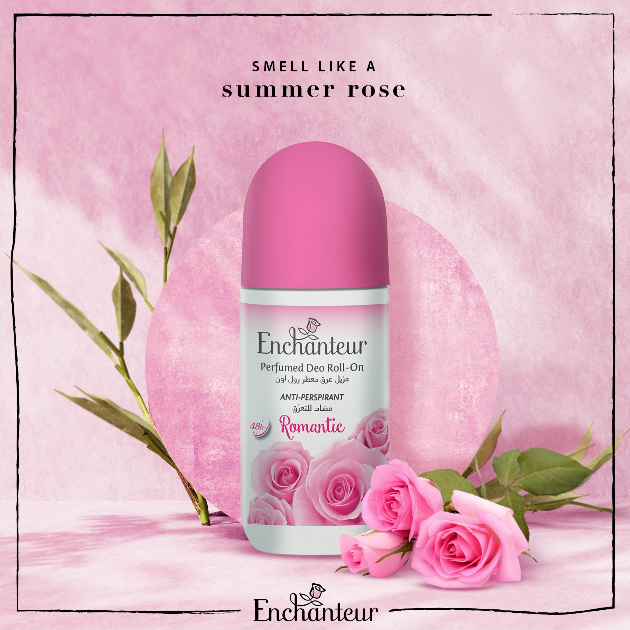 Enchanteur Romantic Anti-Perspirant Deodorant Roll-On For Women 50ml | 48-Hours Long Odour Protection| Soothing Floral French Fragrance| Quick Drying & Non-Sticky| (E-2308)