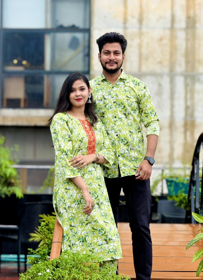 Matching Couple Dress | 2 Pcs and shirt E3518