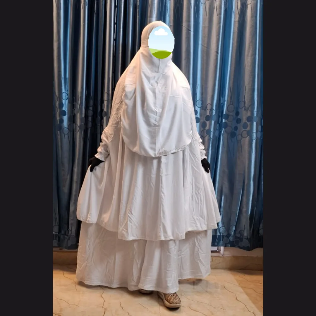 Lilen Fabric Khimar With Scart Set D-LF115