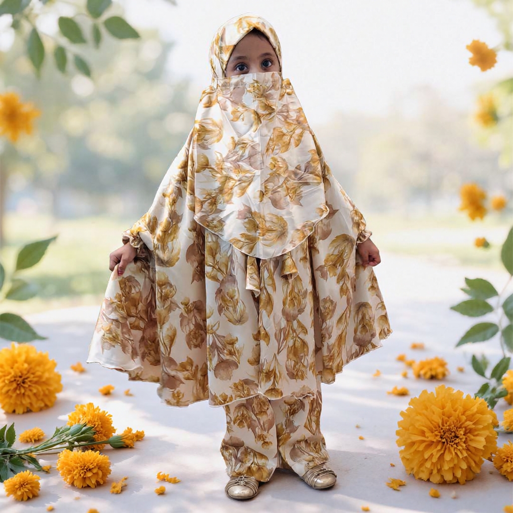 Kids Cherry Khimar Set D-KCKS127