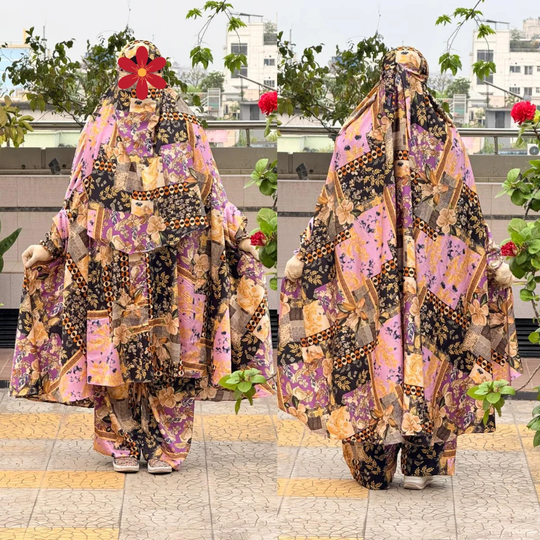 Royel Silk Fabric Khimar Set D-RS100