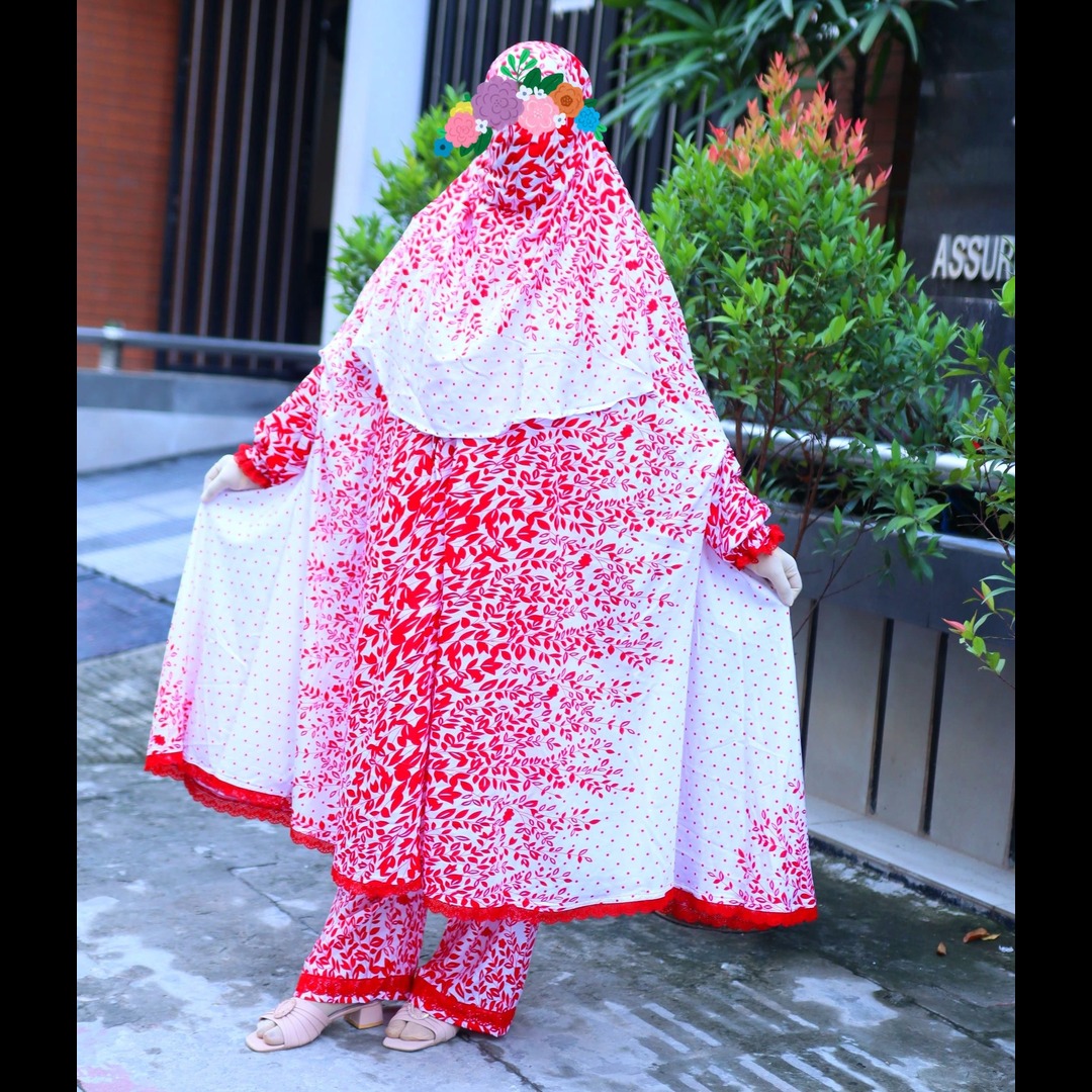 Lilen Fabric Khimar Set D-LF110