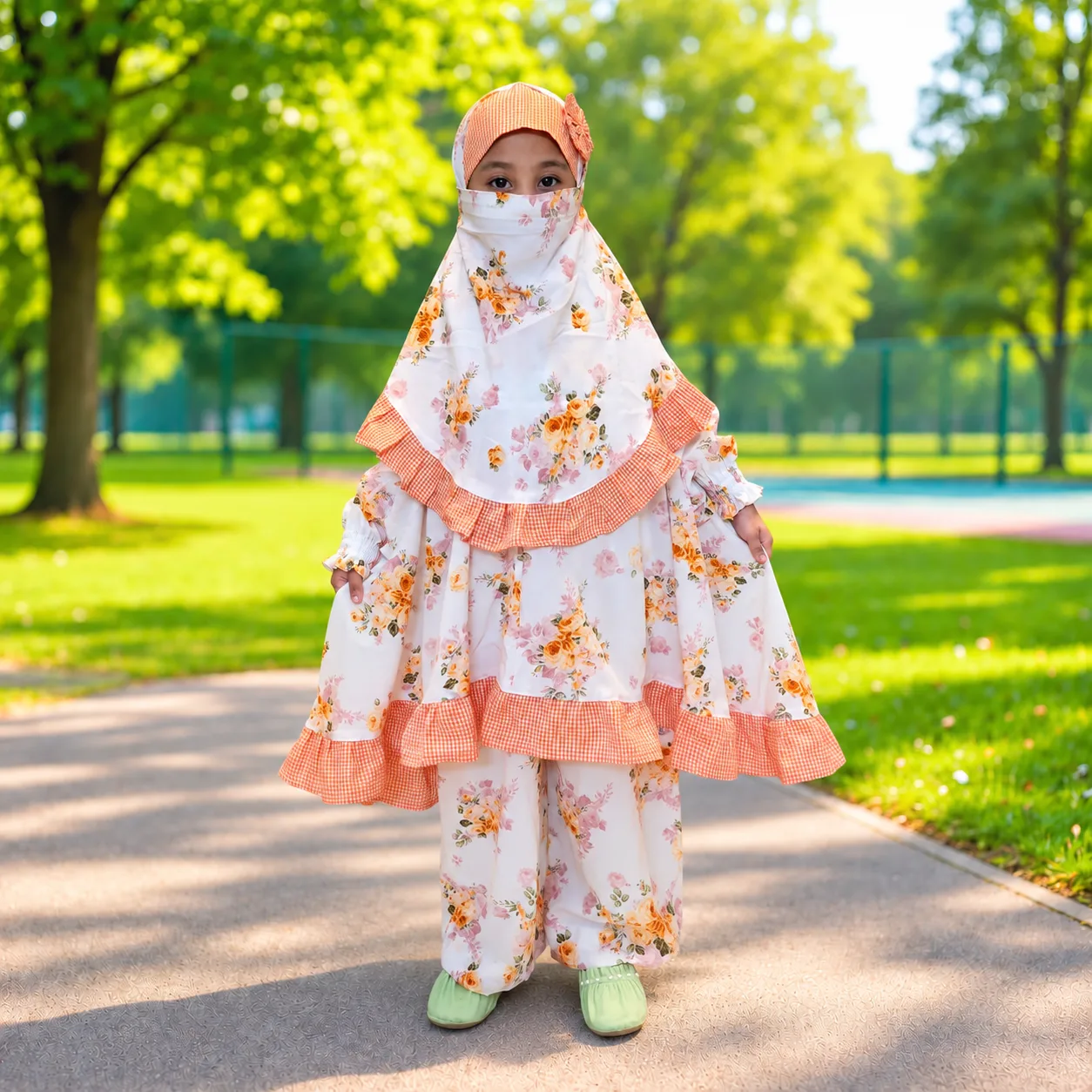 Kids Cherry Khimar Set D-KCKS130