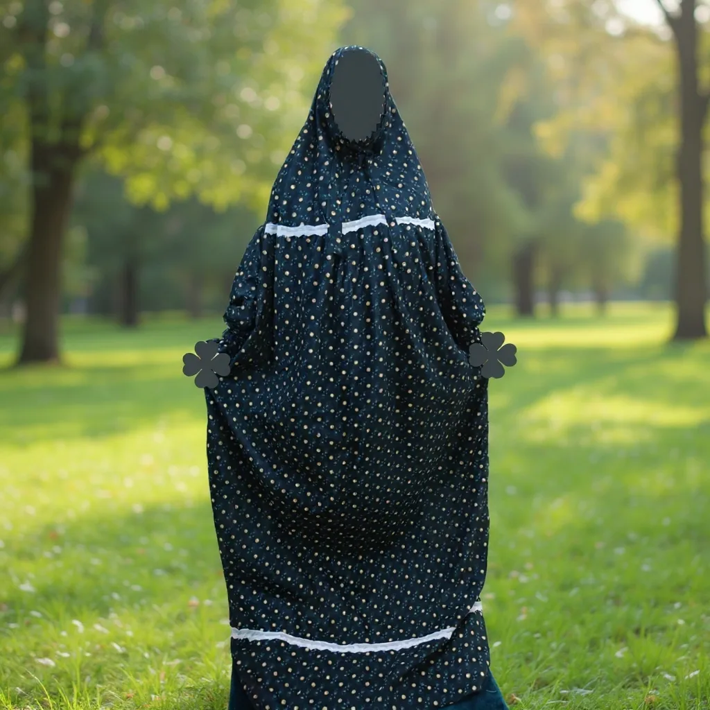 Full Long Nikabi Salat Hijab D-CF106