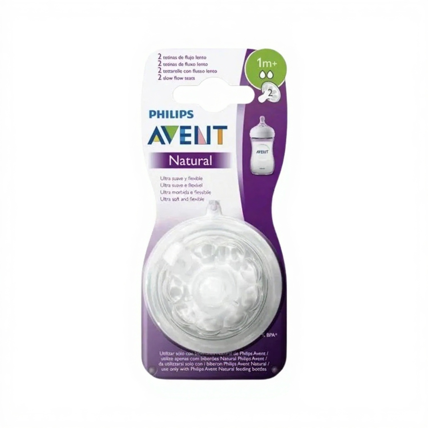 Philips Avent Bottle_Nipple - 1 month plus - 2pcs (EDP-2531)