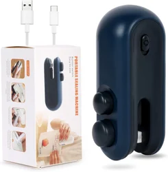 Discover the Portable Mini Sealing Machine: a handheld food sealer for snacks and chips, featuring a rechargeable Type-C (E-3195)